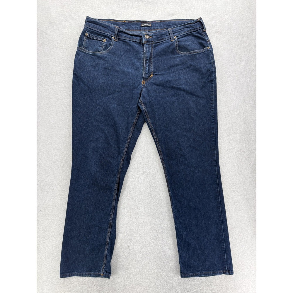 Origin Legit Fit D68 Jeans Mens 40x32 Blue Dark Wash Stretch Denim USA Pants